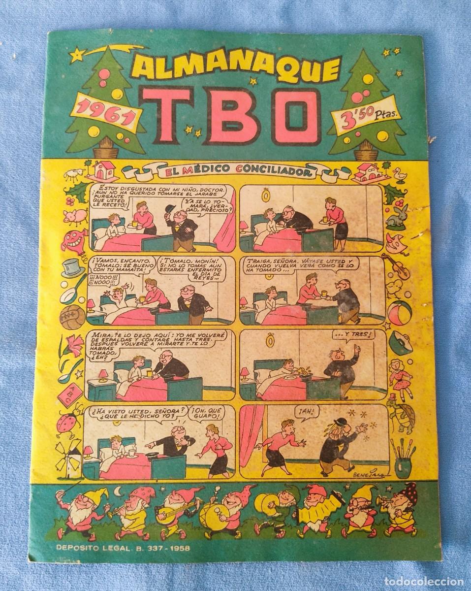 Tebeos: ANTIGUO TBO ALMANAQUE A&Ntilde;O 1961 CON BELEN EN LA TRASERA