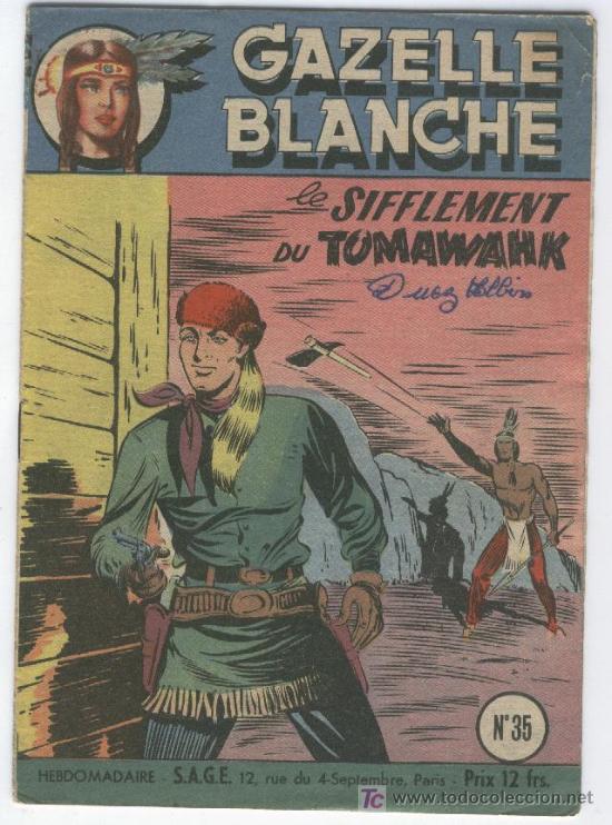 Giornalini: GAZELLE BLANCHE - GACELA BLANCA EN FRANCES , N&ordm; 35 1949, 21 X 15 ,12 PAGINAS, ESCELENTE ESTADO