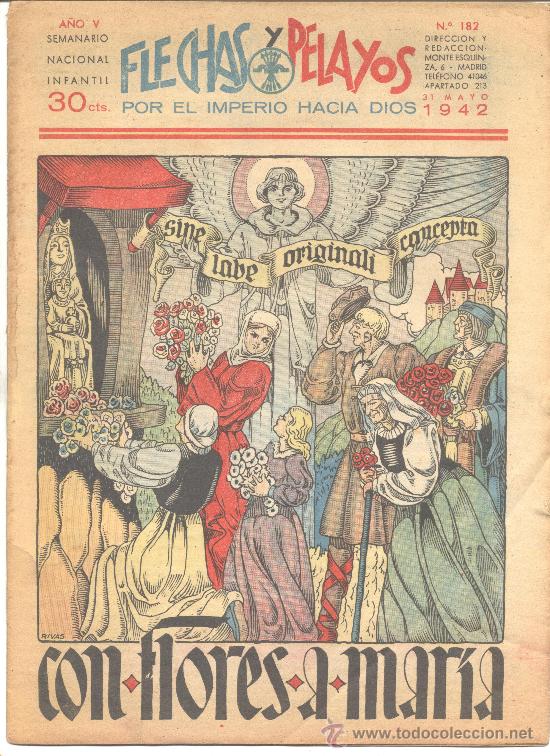 Tebeos: FLECHAS Y PELAYOS N&ordm;182 1942 - Foto 1