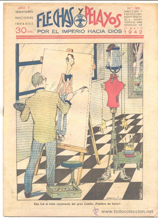 Tebeos: FLECHAS Y PELAYOS N&ordm;180 1942 - Foto 1