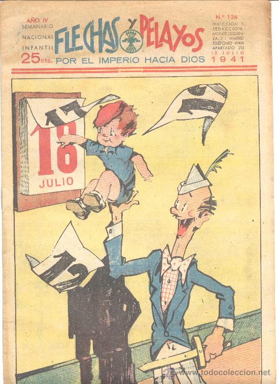 Tebeos: FLECHAS Y PELAYOS N&ordm;136 1941 - Foto 1