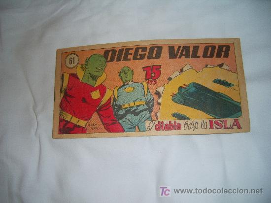 Tebeos: DIEGO VALOR N&ordm; 61. EL DIABLO BAJO LA ISLA - Foto 1