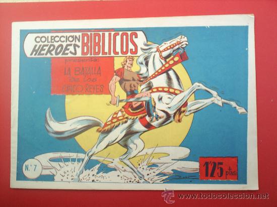Tebeos: COLECCION HEROES BIBLICOS-N.7DE 1,25 PTS LA BATALLA DE LOS CINCO REYES-