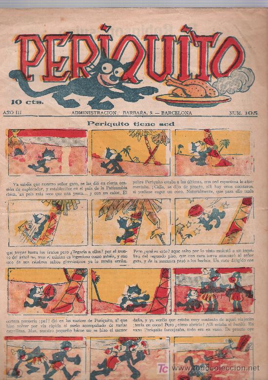 Tebeos: Periquito. Marco 1927. n&ordm; 105 - Foto 1
