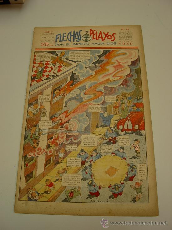 Tebeos: Flechas y Pelayos, 18-08-1940, n&ordm; 89, a&ntilde;o III - Foto 1
