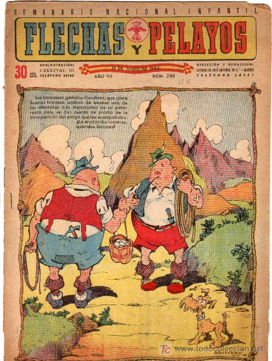 Tebeos: COMIC SEMANARIO NACIONAL FLECHAS Y PELAYOS. NUMERO 288. - Foto 1