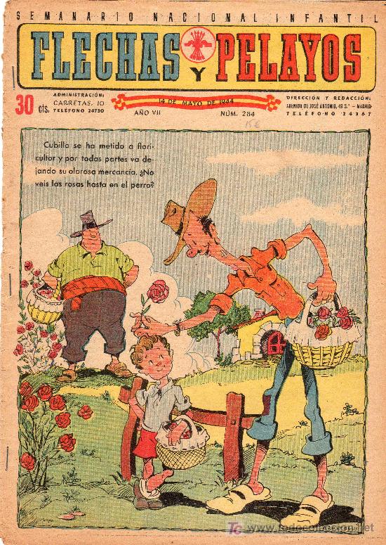Tebeos: COMIC SEMANARIO NACIONAL FLECHAS Y PELAYOS. NUMERO 284. - Foto 1