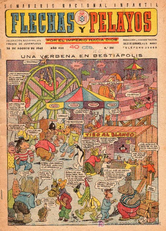 Tebeos: COMIC SEMANARIO NACIONAL FLECHAS Y PELAYOS. NUMERO 351. - Foto 1