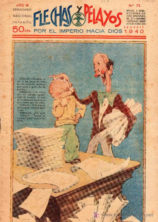Tebeos: COMIC SEMANARIO NACIONAL FLECHAS Y PELAYOS. NUMERO 73. - Foto 1