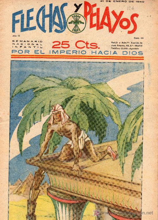Tebeos: COMIC SEMANARIO NACIONAL FLECHAS Y PELAYOS. NUMERO 59. - Foto 1