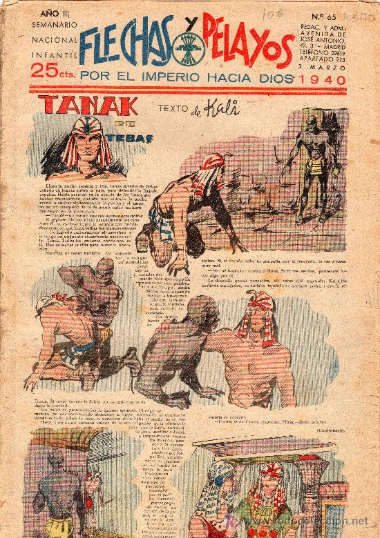 Tebeos: COMIC SEMANARIO NACIONAL FLECHAS Y PELAYOS. NUMERO 65. - Foto 1