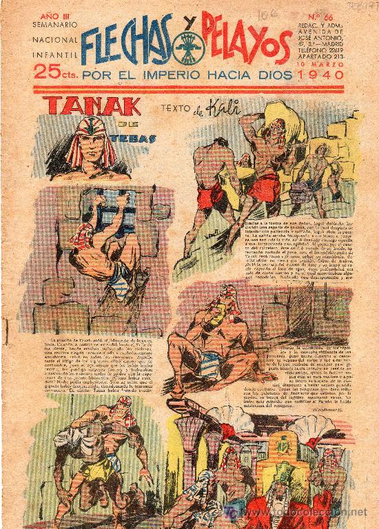 Tebeos: COMIC SEMANARIO NACIONAL FLECHAS Y PELAYOS. NUMERO 66. - Foto 1