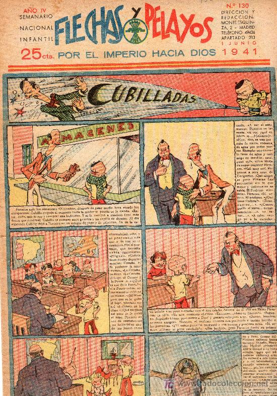 Tebeos: COMIC SEMANARIO NACIONAL FLECHAS Y PELAYOS. NUMERO 130. - Foto 1
