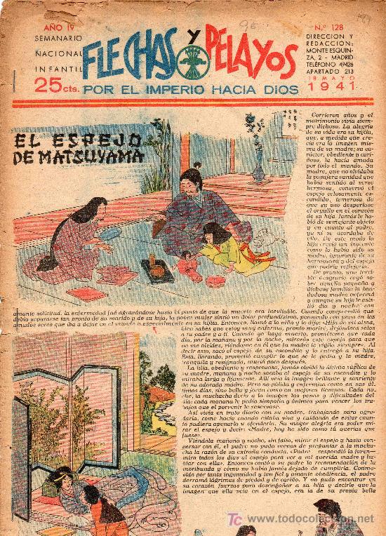 Tebeos: COMIC SEMANARIO NACIONAL FLECHAS Y PELAYOS. NUMERO 128. - Foto 1
