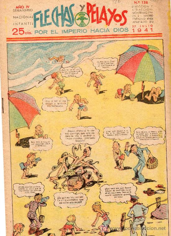 Tebeos: COMIC SEMANARIO NACIONAL FLECHAS Y PELAYOS. NUMERO 138. - Foto 1