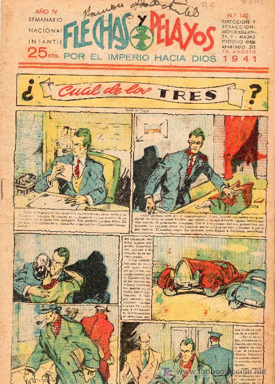 Tebeos: COMIC SEMANARIO NACIONAL FLECHAS Y PELAYOS. NUMERO 140. - Foto 1