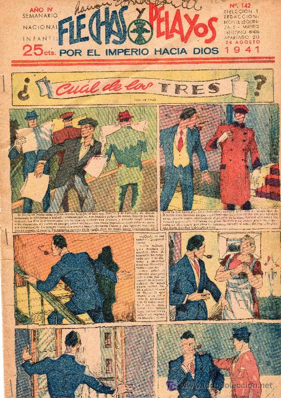 Tebeos: COMIC SEMANARIO NACIONAL FLECHAS Y PELAYOS. NUMERO 142. - Foto 1