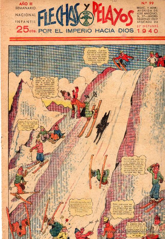 Tebeos: COMIC SEMANARIO NACIONAL FLECHAS Y PELAYOS. NUMERO 99. - Foto 1