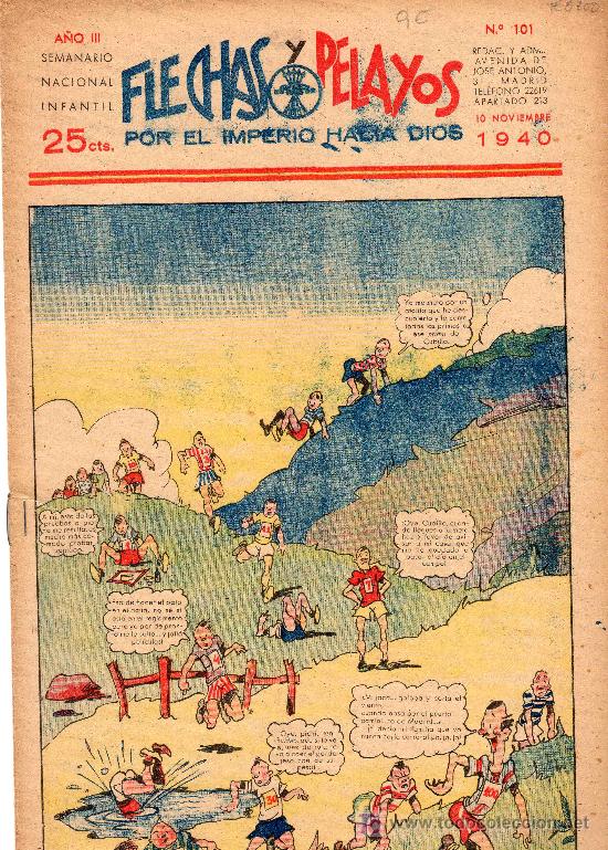 Tebeos: COMIC SEMANARIO NACIONAL FLECHAS Y PELAYOS. NUMERO 101. - Foto 1