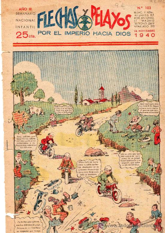 Tebeos: COMIC SEMANARIO NACIONAL FLECHAS Y PELAYOS. NUMERO 103. - Foto 1