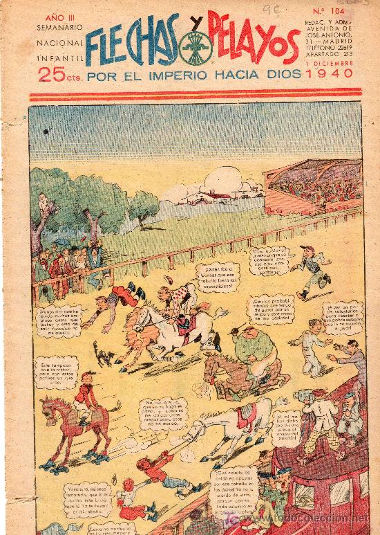 Tebeos: COMIC SEMANARIO NACIONAL FLECHAS Y PELAYOS. NUMERO 104. - Foto 1