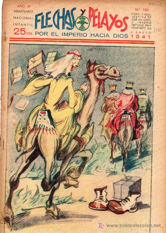 Tebeos: COMIC SEMANARIO NACIONAL FLECHAS Y PELAYOS. NUMERO 109. - Foto 1
