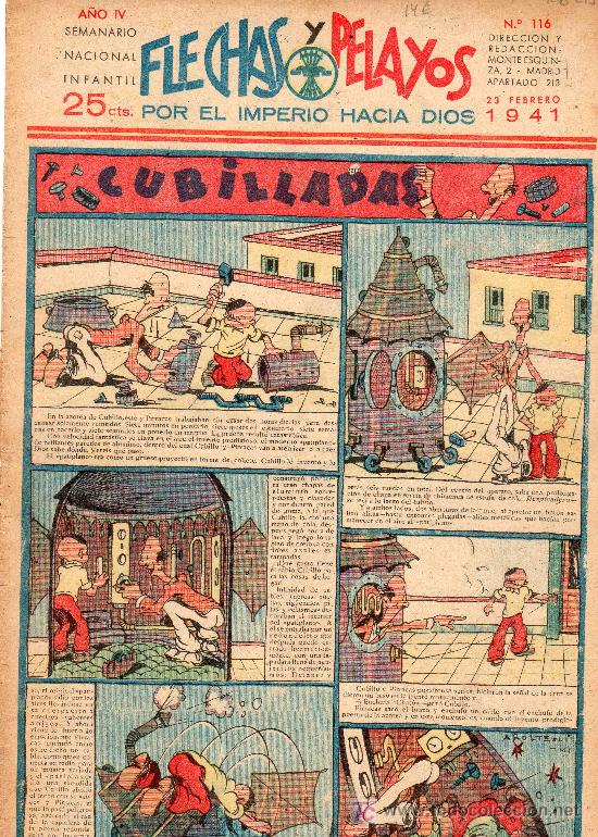 Tebeos: COMIC SEMANARIO NACIONAL FLECHAS Y PELAYOS. NUMERO 116. - Foto 1