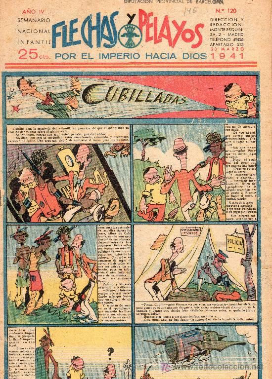 Tebeos: COMIC SEMANARIO NACIONAL FLECHAS Y PELAYOS. NUMERO 120. - Foto 1
