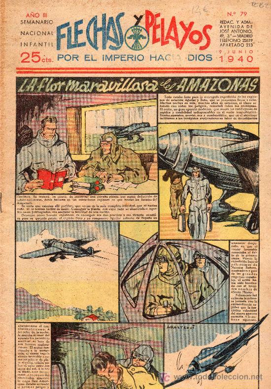Tebeos: COMIC SEMANARIO NACIONAL FLECHAS Y PELAYOS. NUMERO 79. - Foto 1