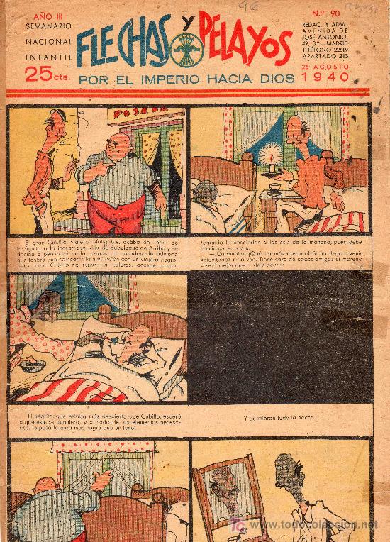 Tebeos: COMIC SEMANARIO NACIONAL FLECHAS Y PELAYOS. NUMERO 90. - Foto 1