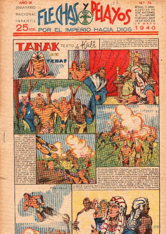 Tebeos: COMIC SEMANARIO NACIONAL FLECHAS Y PELAYOS. NUMERO 76. - Foto 1