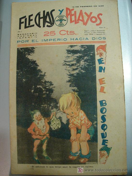 Tebeos: COMIC SEMANARIO NACIONAL. FLECHAS Y PELAYOS. N&ordm; 10. - Foto 1