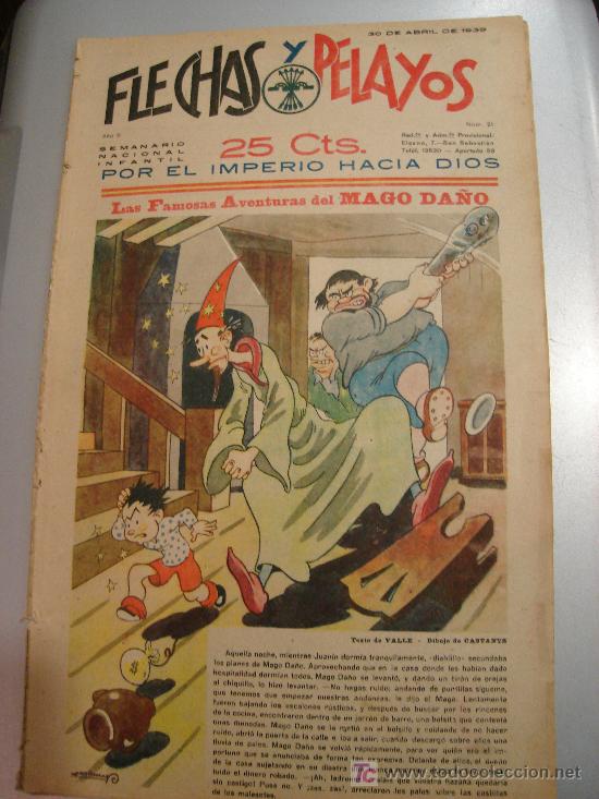 Tebeos: COMIC SEMANARIO NACIONAL. FLECHAS Y PELAYOS. N&ordm; 21. - Foto 1
