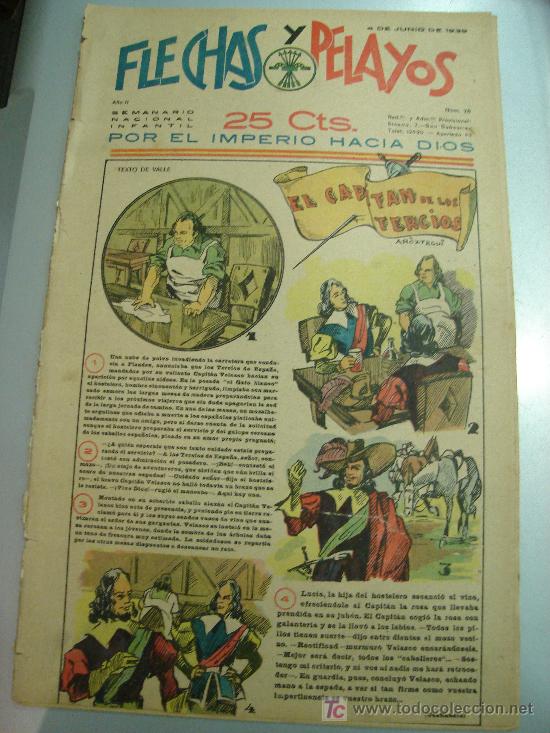 Tebeos: COMIC SEMANARIO NACIONAL. FLECHAS Y PELAYOS. N&ordm; 26. - Foto 1