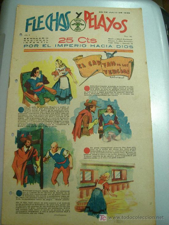 Tebeos: COMIC SEMANARIO NACIONAL. FLECHAS Y PELAYOS. N&ordm; 33. - Foto 1