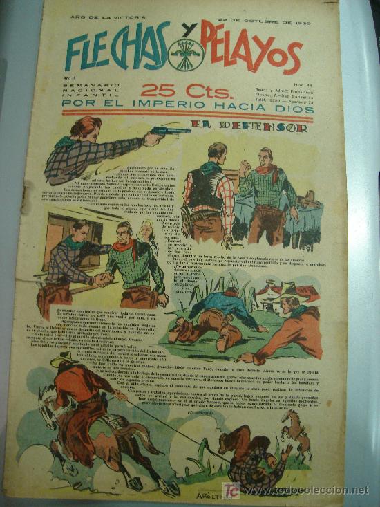 Tebeos: COMIC SEMANARIO NACIONAL. FLECHAS Y PELAYOS. N&ordm; 46. - Foto 1