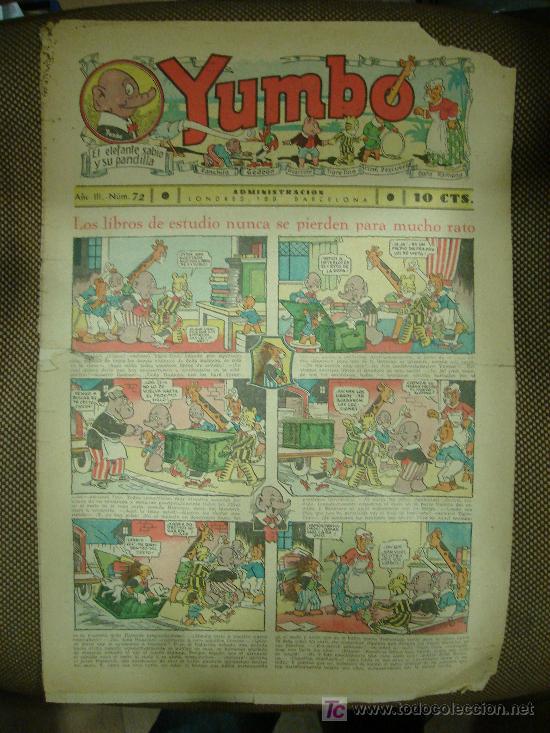 Tebeos: YUMBO. N&ordm; 72. FORMATO GRANDE. - Foto 1