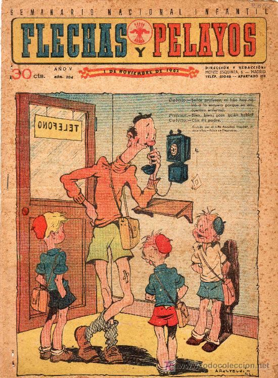 Tebeos: COMIC SEMANARIO NACIONAL FLECHAS Y PELAYOS. NUMERO 204. - Foto 1