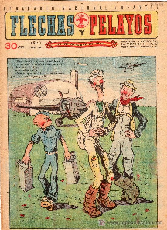 Tebeos: COMIC SEMANARIO NACIONAL FLECHAS Y PELAYOS. NUMERO 203. - Foto 1