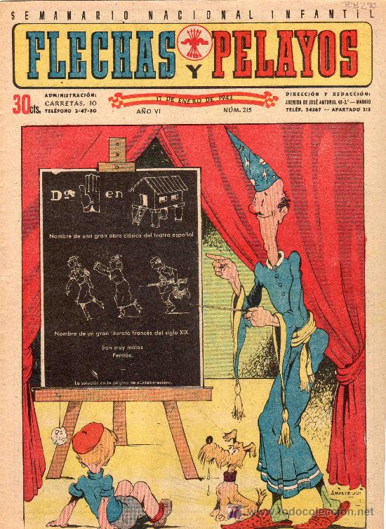 Tebeos: COMIC SEMANARIO NACIONAL FLECHAS Y PELAYOS. NUMERO 215. - Foto 1