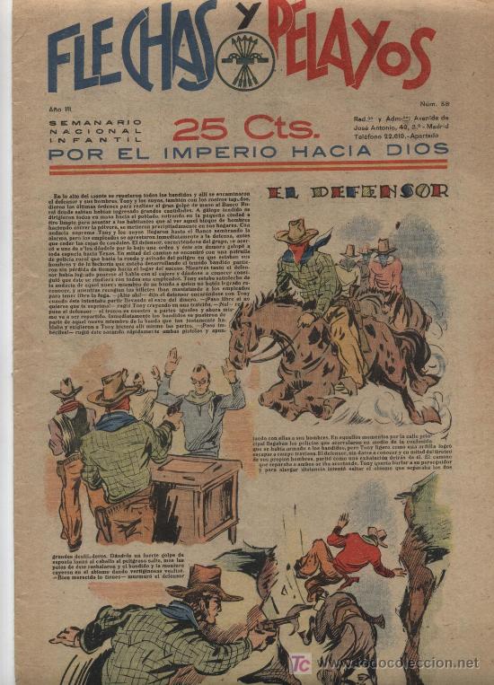 Tebeos: Flechas y Pelayos n&ordm; 58. - Foto 1