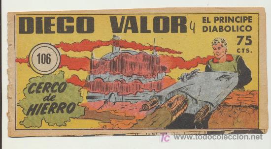 Tebeos: Diego Valor n&ordm; 106. Editorial Cid 1954. - Foto 1