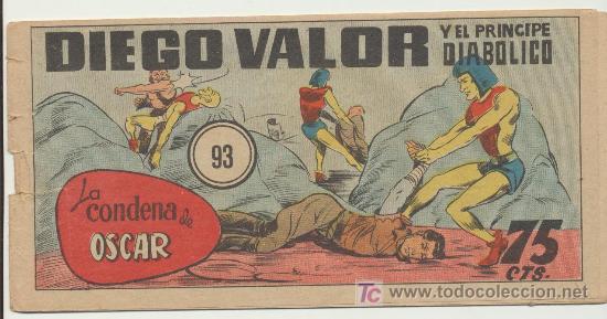 Tebeos: Diego Valor n&ordm; 93. Editorial Cid 1954. - Foto 1