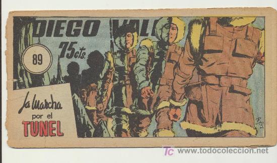 Tebeos: Diego Valor n&ordm; 89. Editorial Cid 1954. - Foto 1