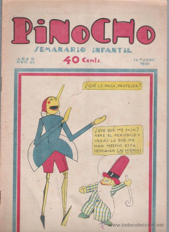 Tebeos: Pinocho n&ordm;  56. Editorial Calleja 1925. - Foto 1