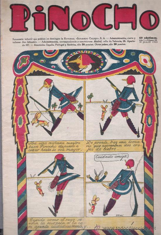 Tebeos: Pinocho n&ordm;  22. Editorial Calleja 1925. - Foto 1