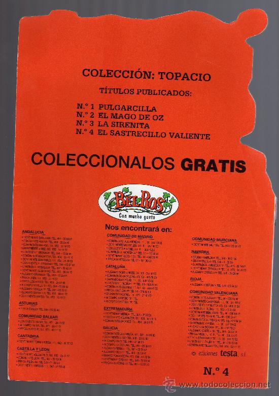 Tebeos: EL SASTRECILLO VALIENTE - COLECCI&Oacute;N: TOPACIO - BEL ROS - EDICIONES TESTA, S.L. - CORRECTO. - Foto 2