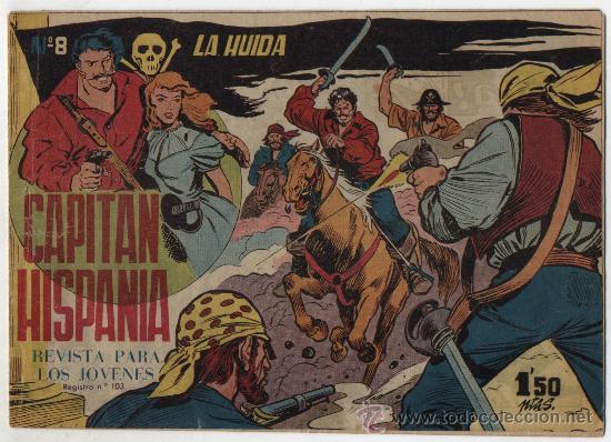 Tebeos: Capit&aacute;n Hispania n&ordm; 8. Creo 1959. - Foto 1