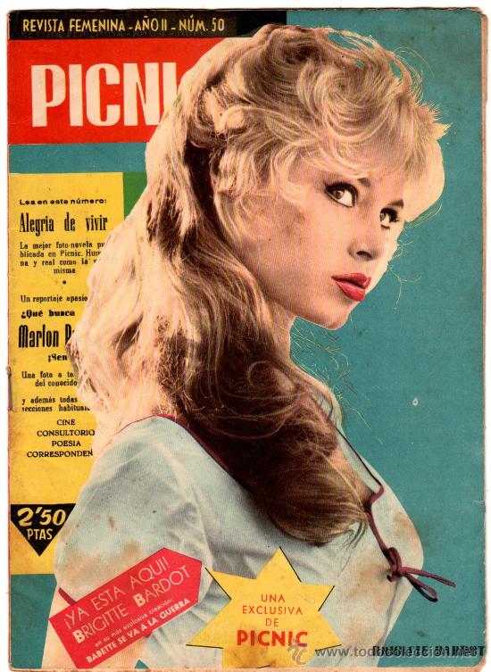 Tebeos: PICNIC N&ordm; 50, EDI. R .A.1958, BRIGITTE BARDOT - Foto 1