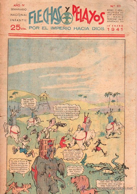 Tebeos: FLECHAS Y PELAYOS - A&Ntilde;O IV, NUMERO 111 - Foto 1